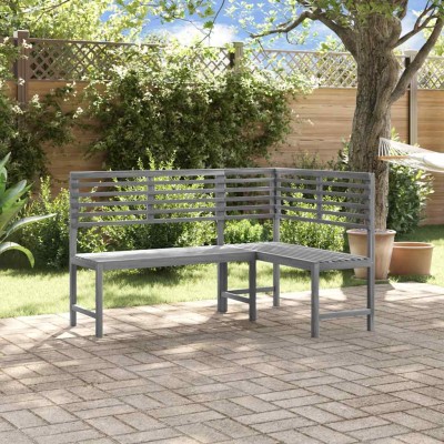 Corner garden bench, gray,...