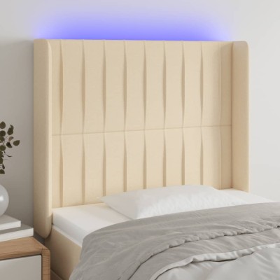 Headboard with LED, cream...