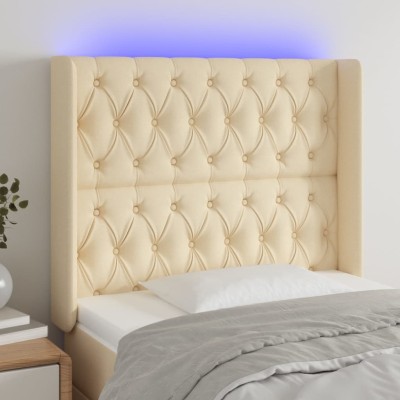 Headboard with LED, cream...