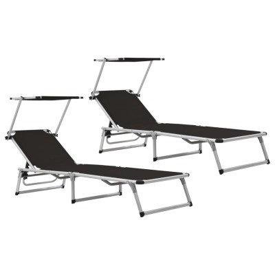 Sun loungers, 2 pcs.,...