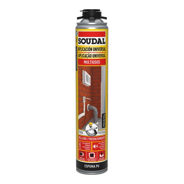 Porolonas Soudal Classic 115798 Poliuretanas Ginklas Rusvai gelsva 750 ml