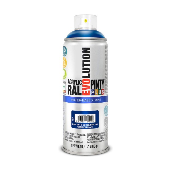 Pihustivärv Pintyplus Evolution RAL 5010 Veepõhine Gentian Blue 400 ml