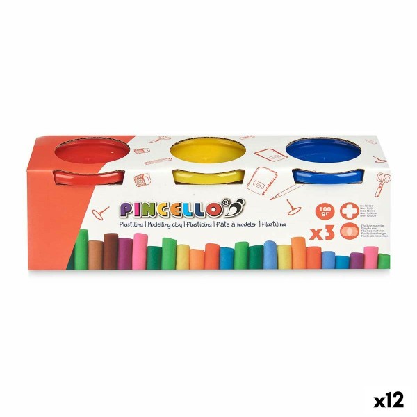 Пластилиновая игра Pincello 501 Жёлтый Синий Красный (12 штук)