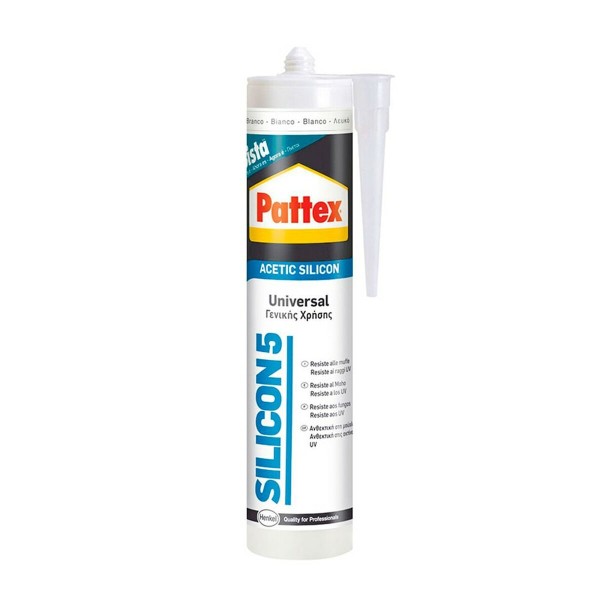 Силикон Pattex Silicon 5 Универсальный Белый 280 ml