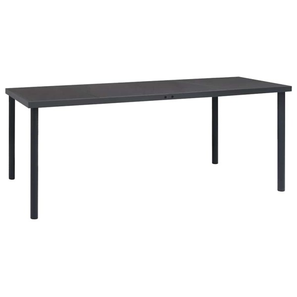 Outdoor dining table, anthracite, 190x90x74cm, steel