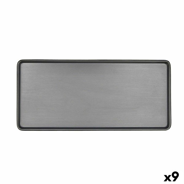 Serving Platter Bidasoa Gio Grey Plastic 31,5 x 14,5 cm (9Units)