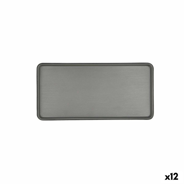 Užkandžių dėklas Bidasoa Gio Juoda Plastmasinis 24 x 11,5 cm (12 vnt.)