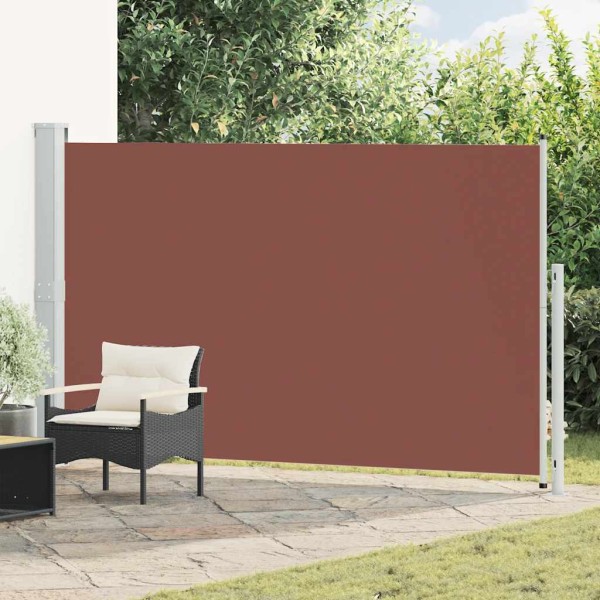 Pull out side yard partition, brown, 180x300cm