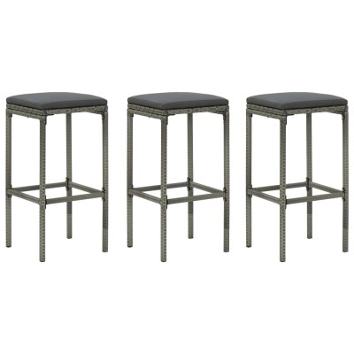 Bar stools with cushions, 3...