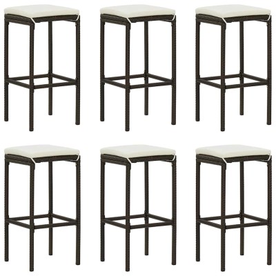 Bar stools with cushions, 6...