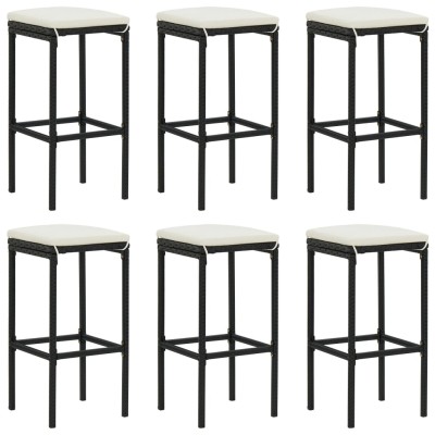 Bar stools with cushions, 6...