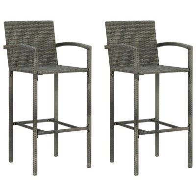 Bar stools, 2 pcs., gray...