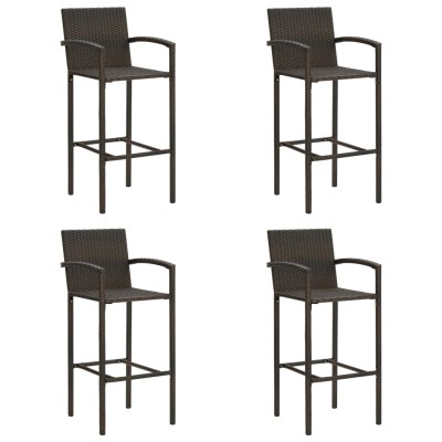 Bar stools, 4 pcs., brown...