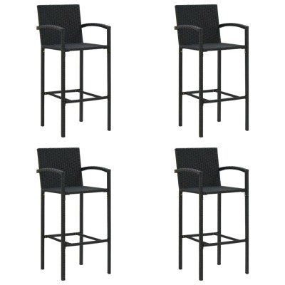 Bar stools, 4 pcs., black...