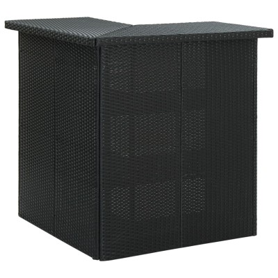 Corner bar table, black,...