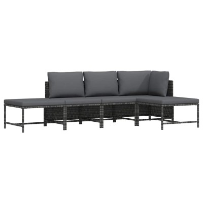 Sofa set with cushions, 5...