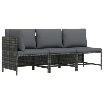 Garden set with cushions, 3...