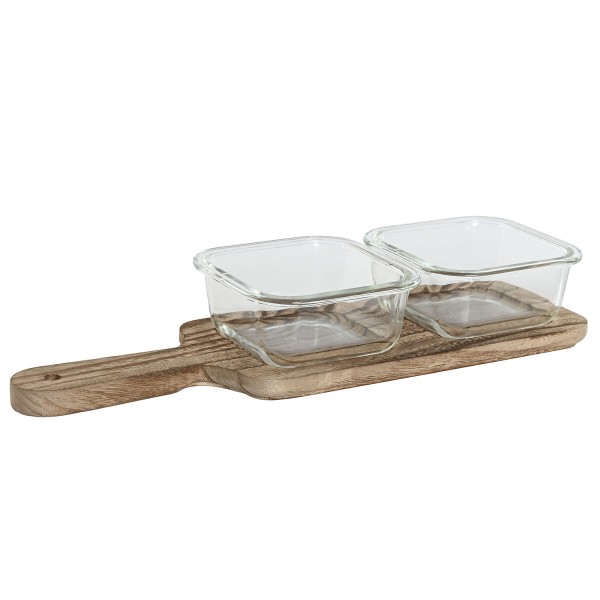 Užkandžių dėklas Home ESPRIT Natūralus 320 ml 36 x 11 x 6 cm