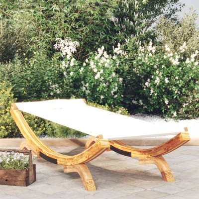 Outdoor lounger, cream,...