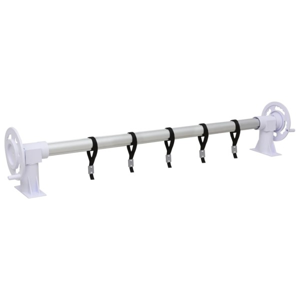 Pool cover roller with plastic base