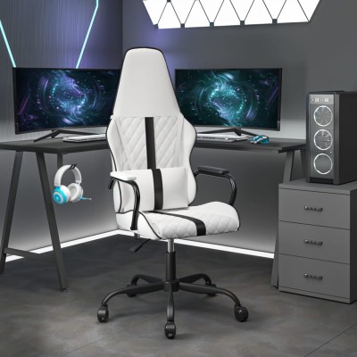 Gaming chair, white and...