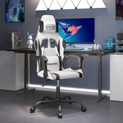 Gaming chair, white and...