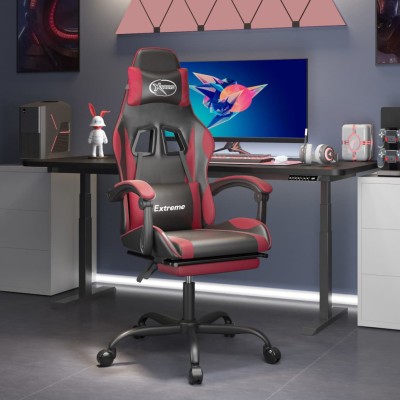 Gaming chair with footrest,...