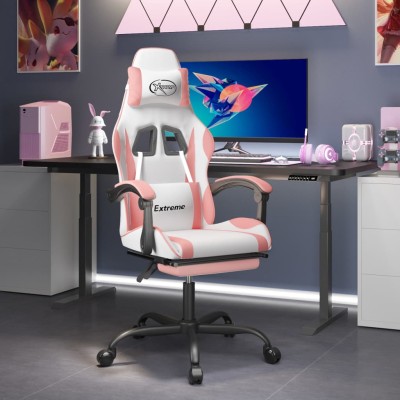 Gaming chair with footrest,...