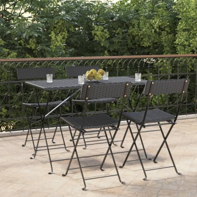 Folding bistro chairs, 4...