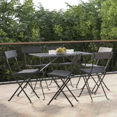 Folding bistro chairs, 6...