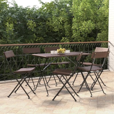 Folding bistro chairs, 6...