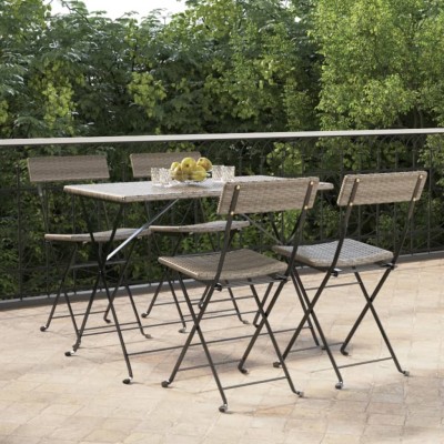 Folding bistro chairs, 4...