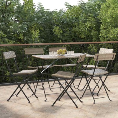 Folding bistro chairs, 6...