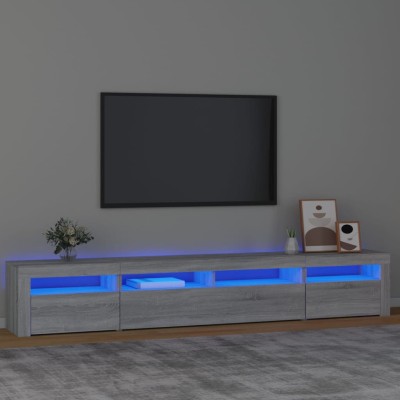 TV cabinet with LED, gray...