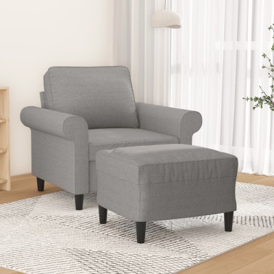 Chair with footrest, light...