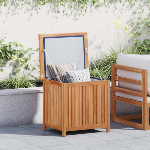 Garden storage box, 60x50x58cm, solid teak wood