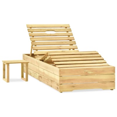 Sun lounger with table,...