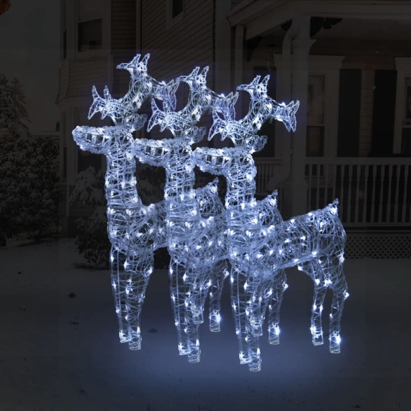 Christmas decoration deer, 3 pcs., 60x16x100cm, acrylic