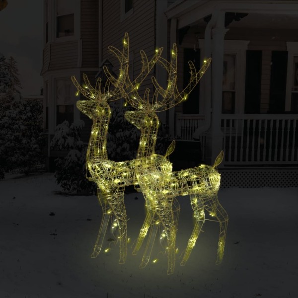 Christmas decoration deer, 2 pcs., 120cm, acrylic, warm