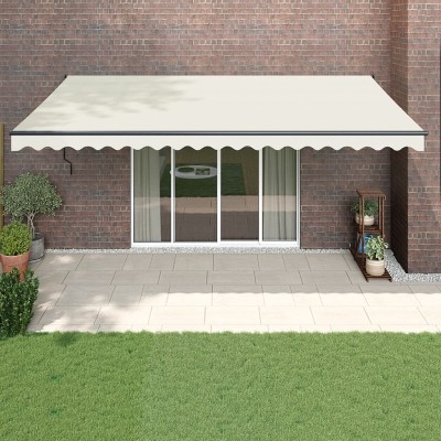 Retractable awning, cream,...
