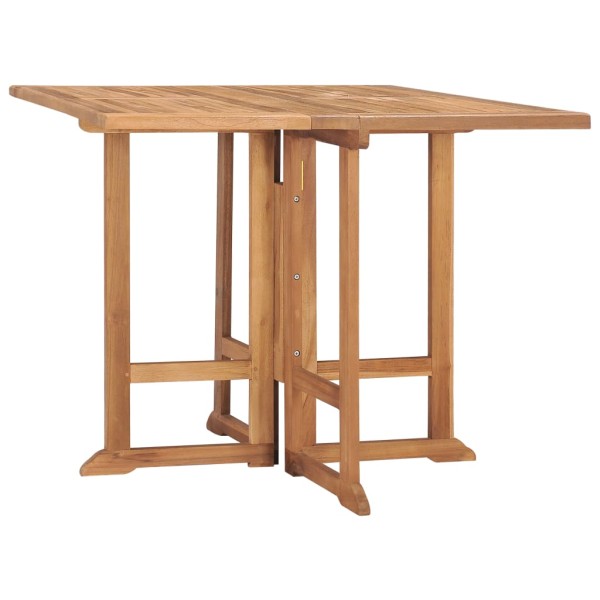 Folding garden table, 90x90x75cm, solid teak