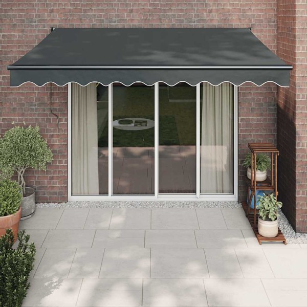 Automatic retractable awning, anthracite color, 3.5x2.5m