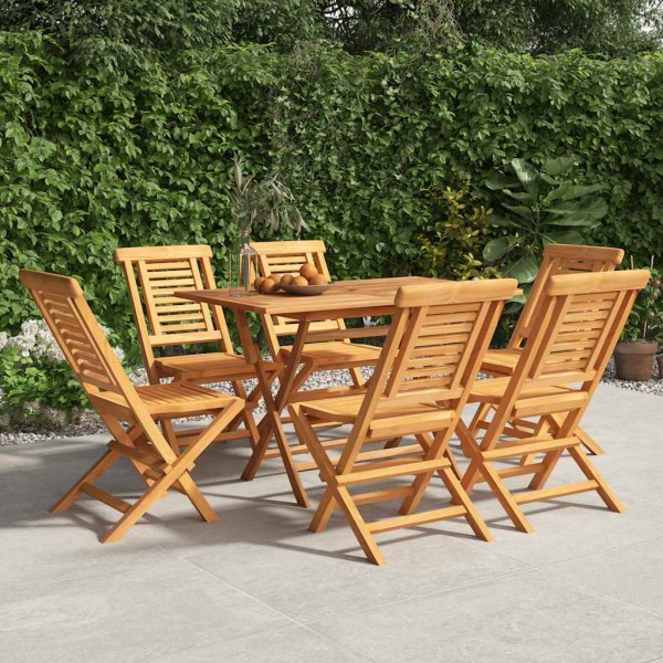 Folding garden chairs, 6 pcs., 47x63x90cm, solid teak