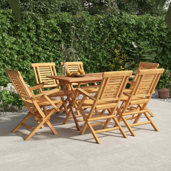 Folding garden chairs, 6 pcs., 56x63x90cm, solid teak