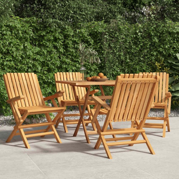 Folding garden chairs, 4 pcs., 61x67x90cm, solid teak