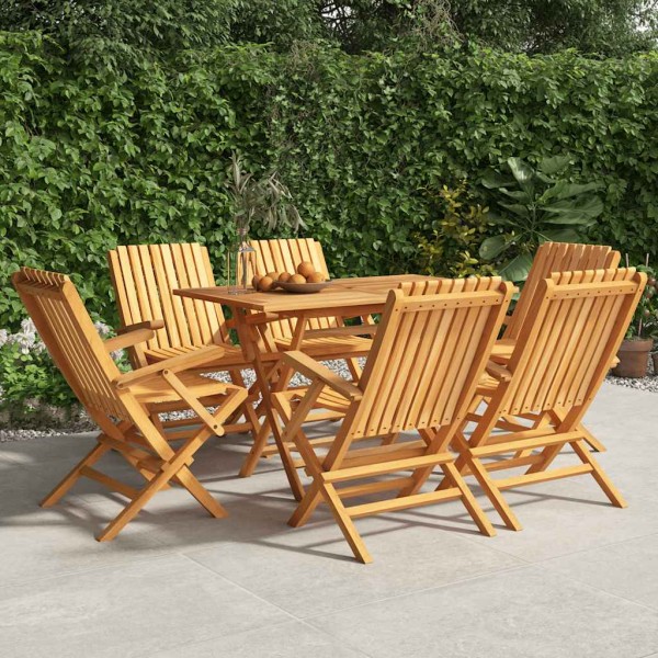 Folding garden chairs, 6 pcs., 61x67x90cm, solid teak