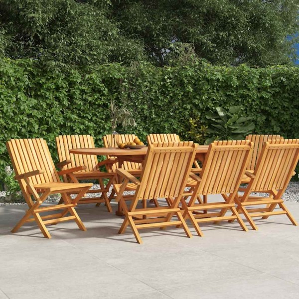 Folding garden chairs, 8 pcs., 61x67x90cm, solid teak