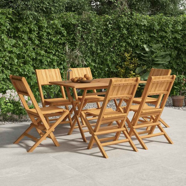 Folding garden chairs, 6 pcs., 47x61x90cm, solid teak
