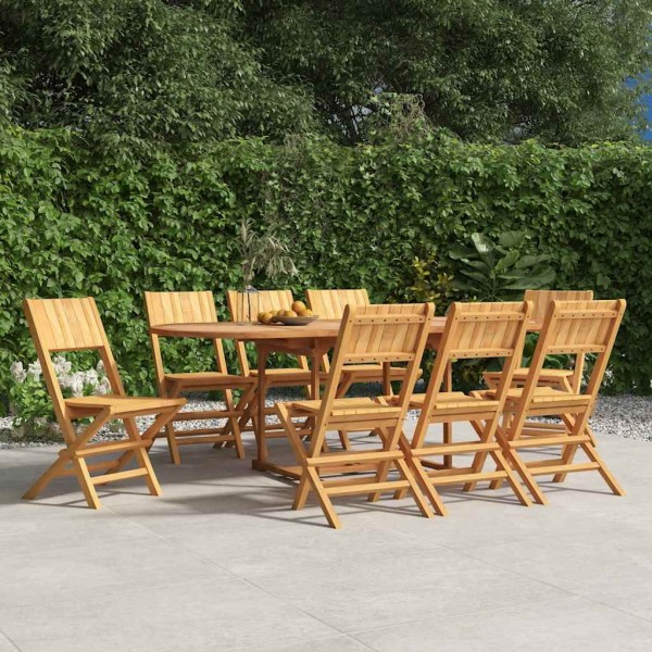 Folding garden chairs, 8 pcs., 47x61x90cm, solid teak