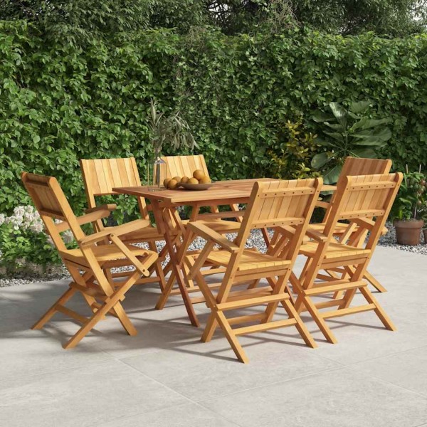 Folding garden chairs, 6 pcs., 55x61x90cm, solid teak